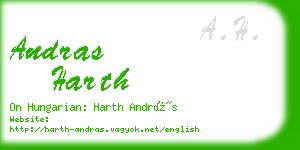 andras harth business card